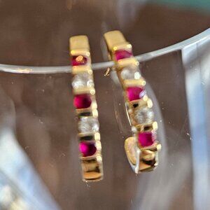 14K gold and Ruby earrings